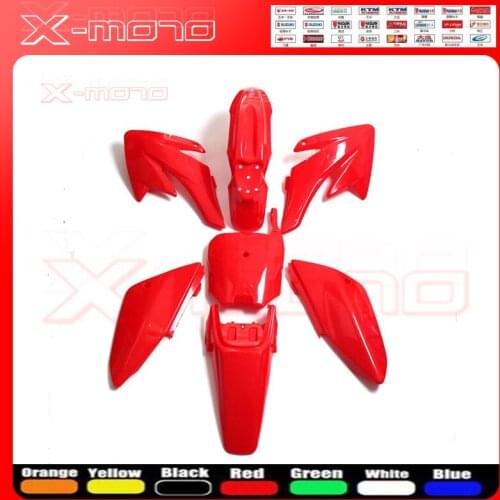 Red/Black/ Orange/Green/Blue/Yellow/WhiteCRF70 plastic fender body kits kits for crf70 Style Dirt pit bikes spare parts