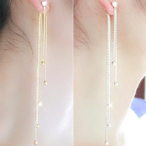 HOT SALES！！！New Arrival Womens Rhinestone Alloy Long Tassels Drop Dangle Cocktail Party Linear Earrings Wholesale Dropshipping