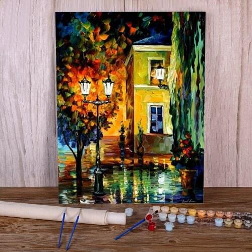 Southern Night Coloring By Numbers Painting Complete Kit Acrylic Paints 40*50 Canvas Painting Home Decor For Children Art