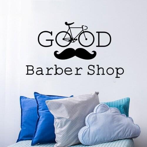 YOYOYU Wall Decal Barber Shop Vinyl Wall Stickers Man Beauty Salon Hairdressing Art Decor Removable Haircut Home Decor DIY SY644