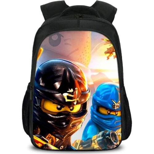 2021 New Hot Cute Ninja Backpack School Notebook Travel Bag Kids Ninjago Gifts for Students Friends