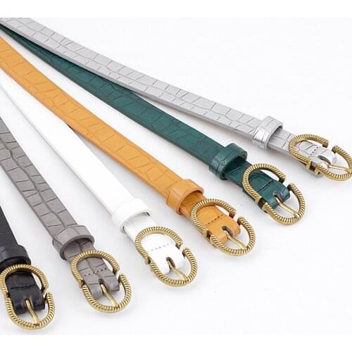 New Candy Color Womens Round Buckle Belt Retro Decorative Jeans Waistband Ladies Fashion Designer Waist Belt Corset Belt