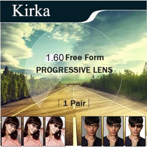 Kirka Multifocal 1.60 Progressive Photochromic Lens Optical Glasses Lenses Color Change Gery Color
