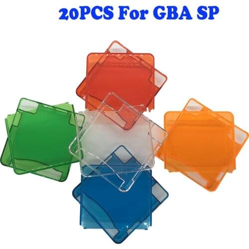 20sets Plastic Clear Protective Shell Cases Pack For Gameboy Advance Sp GBA SP Console