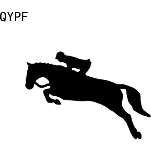 QYPF 12.7*8.9CM Fashion Equestrian Decor Car Sticker Silhouette Accessories Reflective Vinyl C16-0917