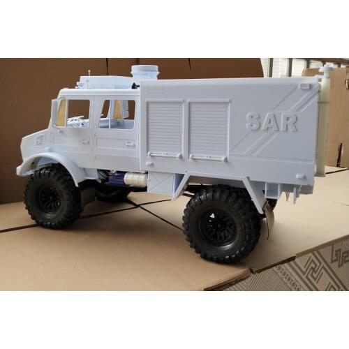 RC CAR Umimog Fire Truck Hard Body Shell Fit For 1/10 Scale Remote Control Car Traxxas TRX4 TRX-4 Frame Chassis 324mm