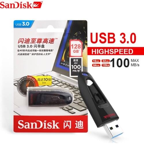 SanDisk USB Flash Drive 64GB Pen Drive 16GB 32GB 128GB 256GB USB Stick CZ48 USB 3.0 Memory Stick pendrive for computer