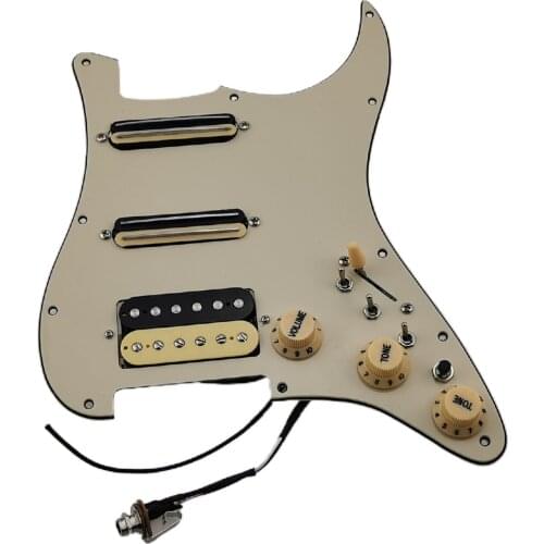 Strat Guitar Pickup Prewired Pickguard Pickups Alnico V Humbucker Pickup Single Cut Features Wiring Harness Guitar Set Zebra