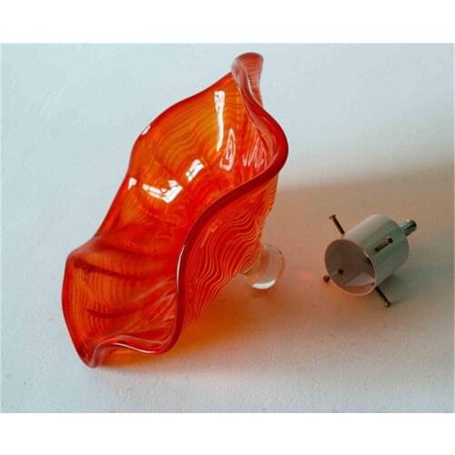 Fashion Wedding Blown Glass Plate Turkish Murano Flower Shaped Glass Plates Stylish Glass Mounted Wall Lamp Light