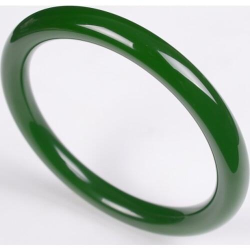 Hetian jade Jasper bracelet thin female models old pit spinach green Kunlun jasper round jade bracelet free shipping