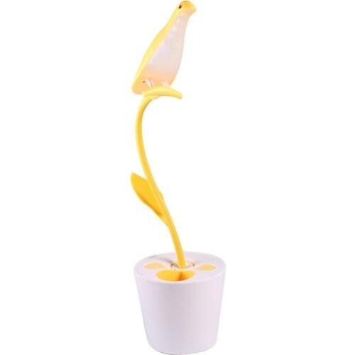 Unique Bird USB 13 LED Desk Lamp Flexiable Reading Table Night Light with Pen Holder Children Kids Bedroom Living Room Light