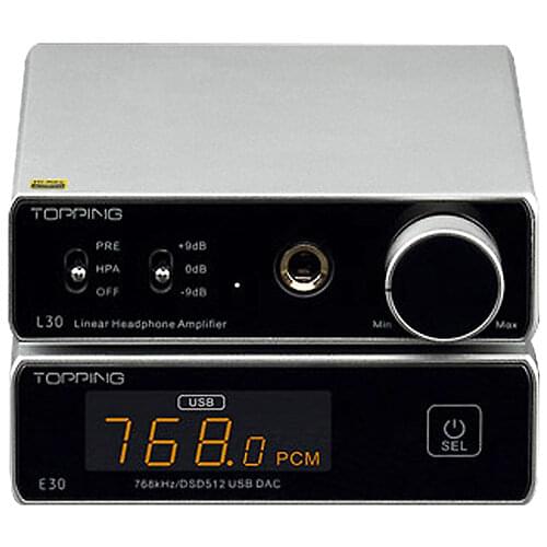 Topping L30 +Topping E30 Headphone Amplifier NFCA E30 DAC AK4493 XU208 32bit/768k DSD512 NEW