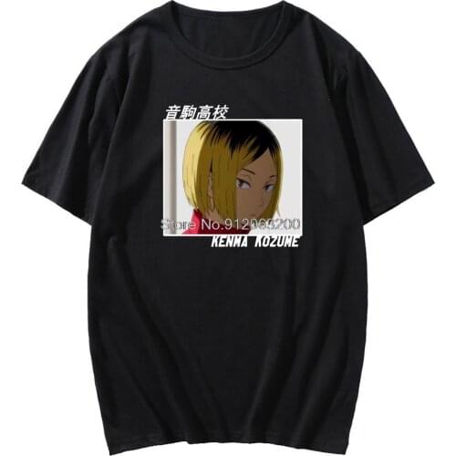 Japanese Anime Kawaii Haikyuu Short Sleeve Kenma Kozume Fashion Print T-shirt Men Women Korean Casual Style Tshirt Male T Shirt