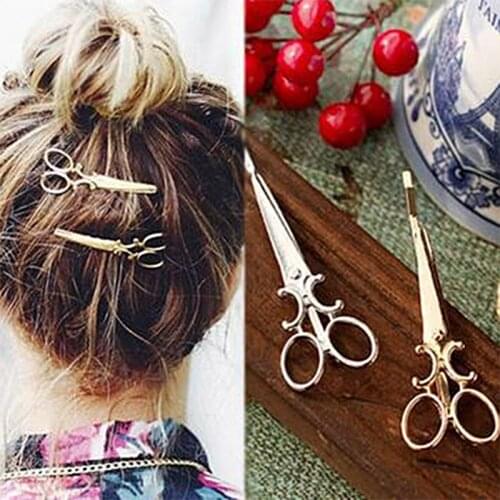 Hair Clips Hairpins Fashion Scissors Shape Hair Pin Hair Clip Claw Hairpins for Women Girl Hair Styling Tools Hair Accessories