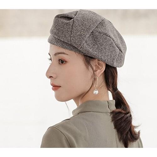 Epiluta Hat women autumn and winter all-match woolen beret