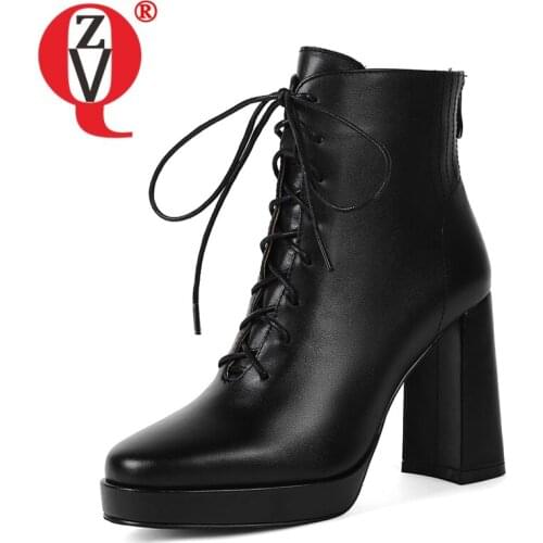 ZVQ Women winter New Style Leisure short boots Good Qualtiy Round Toe Pumps Heels Concise Comfortable Solid color frenulum