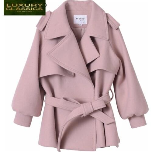 Women 2021 Autumn Coat Wool & Blends Short Jacket Sweet Ladies Coats Winter Clothes Spring Jackets Casaco Feminino LWL706