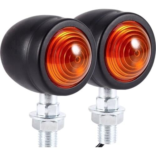 1/2Pcs Universal Bullet Motorcycle Flashing Light Indicator Amber Turn Signal Lights For Honda Harley Chopper Cafe Racer Suzuki