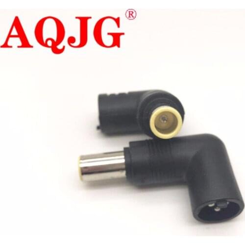 10pcs 7.9*5.0mm Male Plug with Tip to 3Pin Male Plug Right Angle DC Power Charger Adapter Converter Connector Notebook