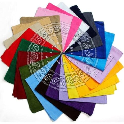 24Pc Scarf Hip Hop Red Black Bandana Man Women Novelty Headband Hair Band Wrist Wraps Hair Scarves High Quality Hair Accessories