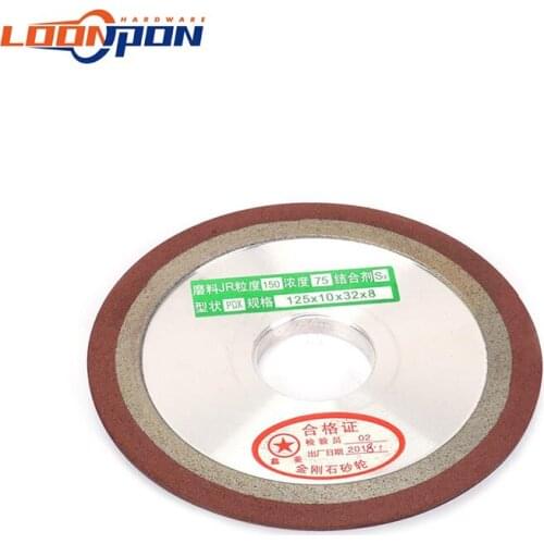 125mm Diamond Grinding Wheel Cutting Disc Resin Bond Grinder for Tungsten Steel Milling Cutter Sharpener 150Grit 1Pc