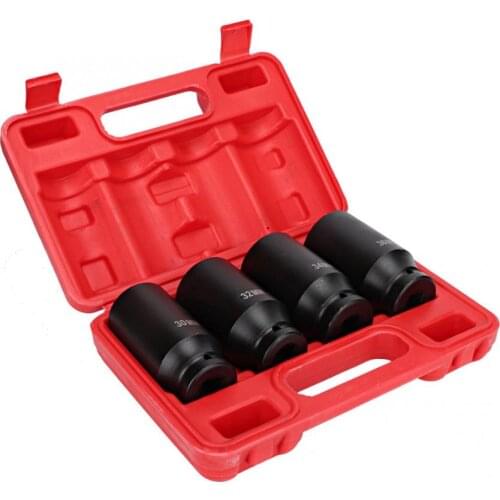 4pcs 1/2 Inch Deep Impact Socket Repairing Tool Set 12 Point Head Adapter High Hardness automobiles car tools