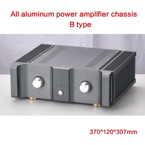 370*120*307mm Aluminum Power Amplifier Chassis DIY Post-level/combined Version Audio Case Power Shell Amplifier Enclosure