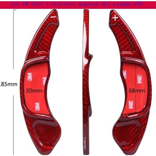 Car Accessories 2PCS Quality Carbon Fiber DSG Steering Wheel Shift Paddle Shifter for VW Golf 7 Scirocco Sagitar GLI Lingdu GTS