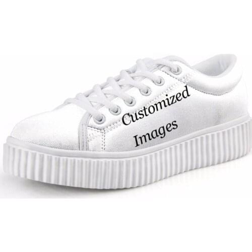 Noisydesigns Custom Images Or Logo Flats Platform Shoes Woman Womens Fashion Low Style Creepers Shoes For Ladies Casual Female
