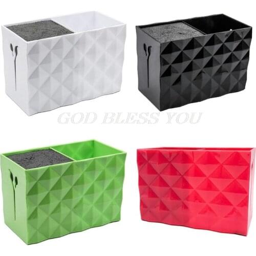 Double Double Row Scissors Storage Box Plastic Practical Clipper Case for Pro Salon Barber Home Hairdressing Tools Acrylic Comb