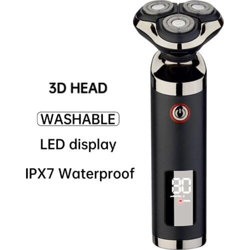 JINDING Electric Razor 3D Shaver Trimmer for Men Beard Shaver USB Recharge Beard Trimmer Shaving Machine with Digital Display