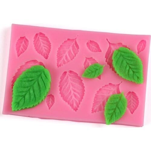 DIY Tree leaf Press Molding Foil Mold Silicone Mold Cake Decor Fondant Cake 3D Leaves Silicone Mould Drop Shipping