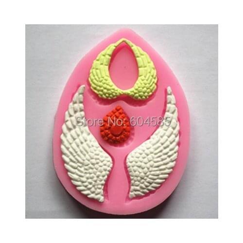 Angel Wings Collection fondant cake molds soap chocolate mould for the kitchen baking