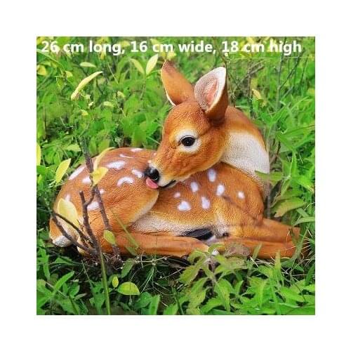 BEAUTIFUL SIKA DEER CRAFTS, GARDEN ANIMAL ORNAMENTS, HOME LIVING ROOM TABLETOP DECORATIONS, OFFICE FURNISHINGS
