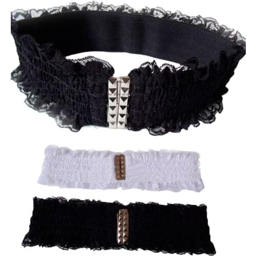 Lace Elastic Round Retro Totem Belts Women Simple Waist Waistband Elastic Stretch Dress Waist Elastic Belt Buckle Band Ladies