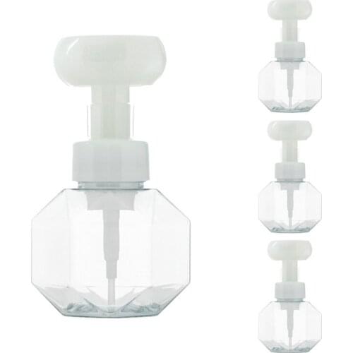 300ml Flower Shape Foam Foaming Pump Lotions Refillable Bottle Liquid Distributor Shower Foam Pump Bottle