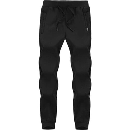 Mens casual pants 8XL 7XL 6XL 5XL Winter sports pants men plus velvet warm thick lambskin warm pants