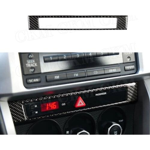 Carbon Fiber Car Dashboard Center Control Trim Frame Sticker Decoration For Toyota GT86 FT86 ZN6 Subaru BRZ 2013-2017