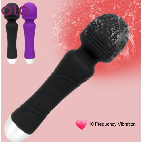 OLO 10 Frequency AV Stick Strong Vibrator Magic Wand Female Masturbation Clitoris Stimulator Sex Toys for Women Waterproof