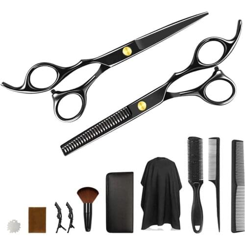 Hairdressing Hair Scissors Professional for Barber Cutting Thinning Barbershop Haircut Shears Cape Hairdresser Supplies Set Kit