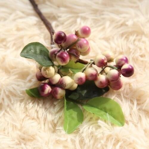 Fake Silk Berry Flower Stem Wedding Lifelike Artificial Home Office Kitchen Party Decor For Christmas Festival Dried Flowers