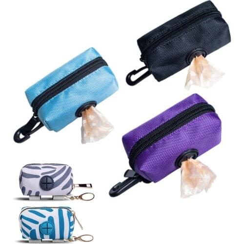 Portable Dog Poop Biodegradable Bag Dispenser Pouch Garbage Bags Carrying Case for Pet Puppy Cat Pick Up Poop Bag Holder Outdoor