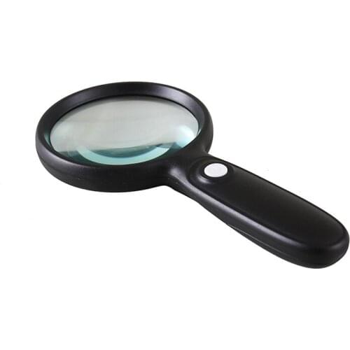 Portable Handheld Magnifying Glass with LED Light High-definition Elderly Reading Maintenance 3 Times Magnifying Glass