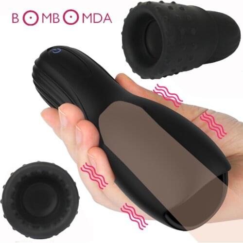 Penis Glans Vibrator For Men Masturbator Cup Massager Exerciser Extended Ejaculation Male Masturbator Cup Adult Sex Toys for Men