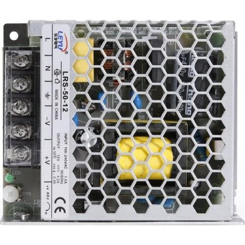 CE Zhejiang supplier LRS-50W series single 24v 12V 50w cctv power supply