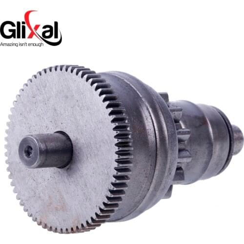 Glixal Starter Motor Clutch Bendix for Chinese GY6 49cc 50cc 139QMB 139QMA Scooter Moped ATV Go-Kart Engine