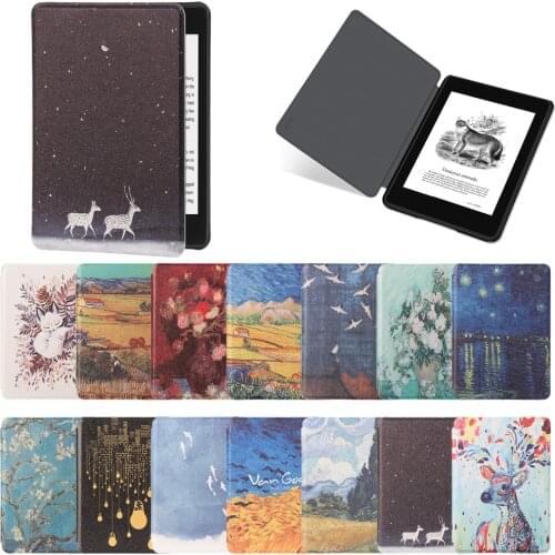 Auto Sleep/Wake Smart Case PU Cover Shell For Amazon Kindle 10th 2019 New Youth Kindle Paperwhite Painted Protective Case