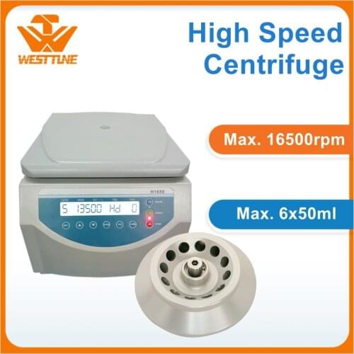 H1650 Laboratory Tabletop High Speed Centrifuge, Maximum Speed 16500rpm, Maximum RCF 18930xg, Maximum Capacity 6x50ml
