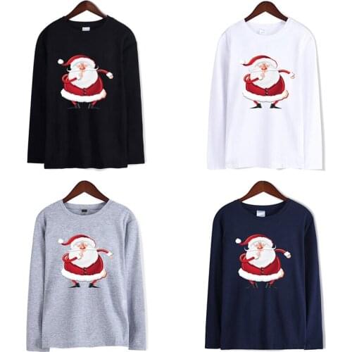 Funny Cartoon Christmas T-shirts Costume Fashion Hip Hop Men Women T Shirts Homme Tee Shirt Long Sleeve T-shirt Sweatshirts Tops