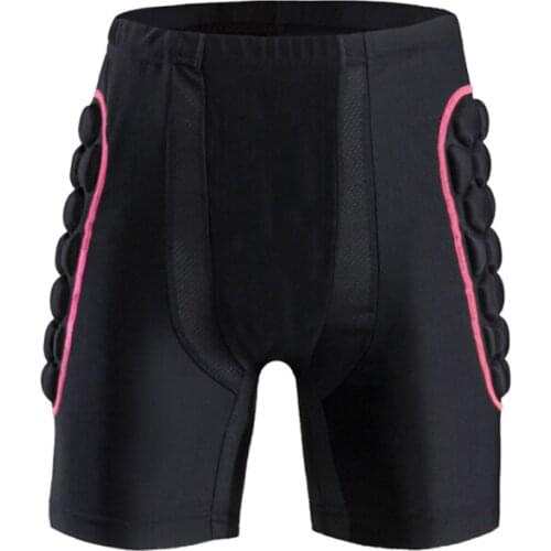 1PC Breathable Hip Protectors Pad Outdoor Skiing Anti-Collision Shorts Anti-Seismic Sports Protective Equipment Rose Red Color